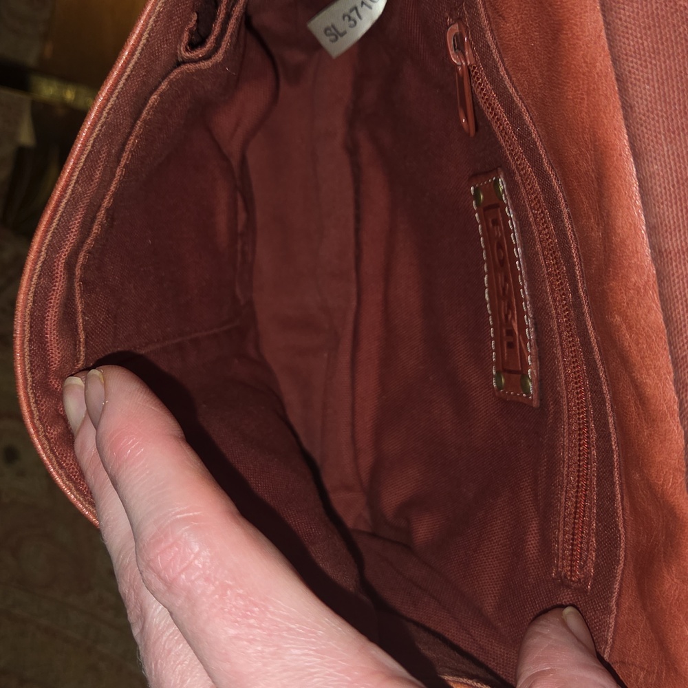 Fossil Brown Leather Crossbody Bag GUC - Picture 9 of 12